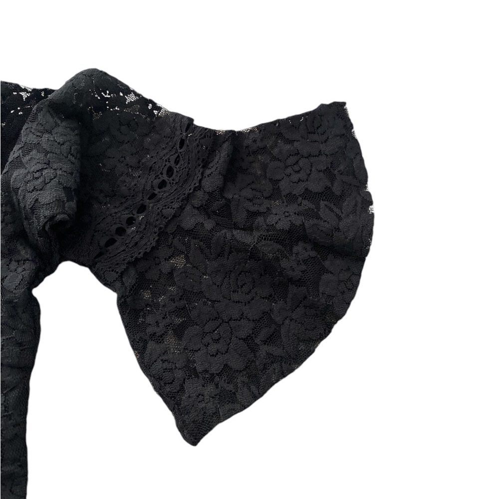 GRACE KARIN BLACK HIGH NECK LACE A-LINE DRESS - Picture 5 of 7